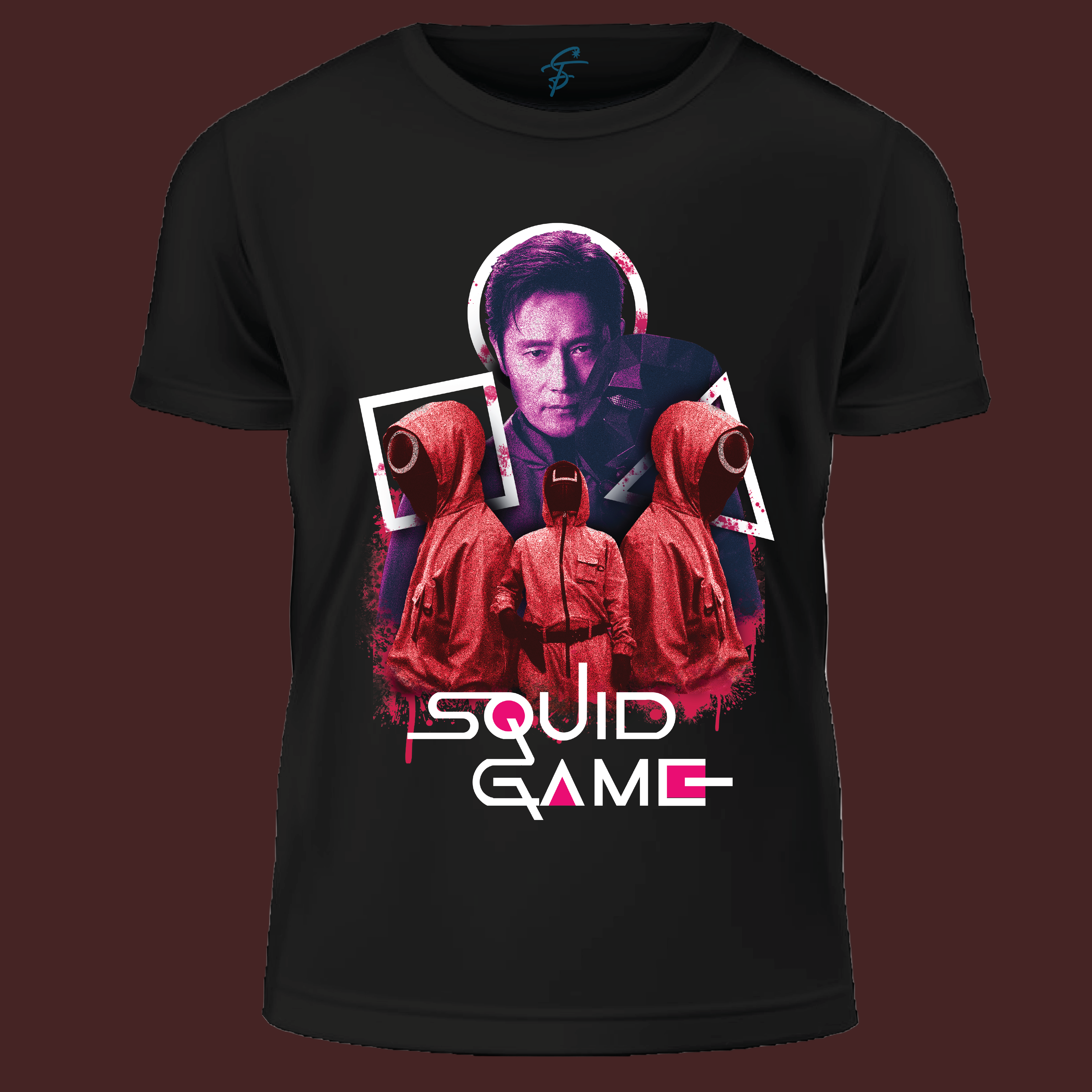 Squid Game : Iconic Red Guard & Frontman Tee, 100% COTTON